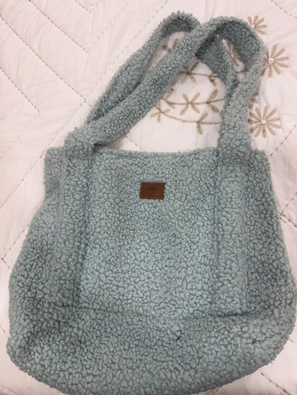 Vans Light Aqua Sherpa Tote